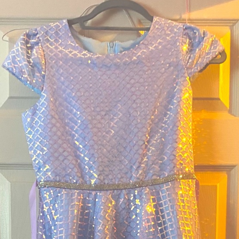 Girls Hi/Lo Sequin Dress
